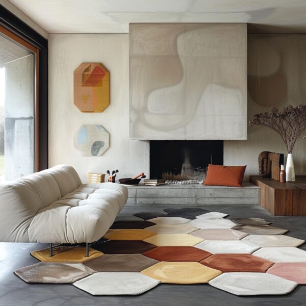 Custom Tufted Hexagon Rugs