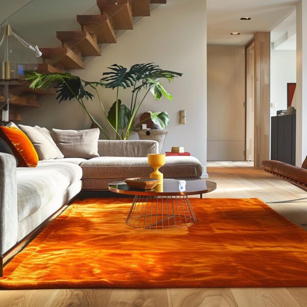 Custom Tufted Orange Rugs