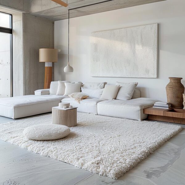 Custom Tufted White Rugs